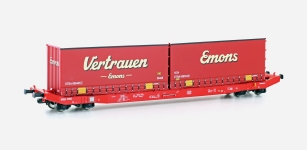 Mehano 28410 - H0 - Containertragwagen Emons, DB Cargo, Ep. VI